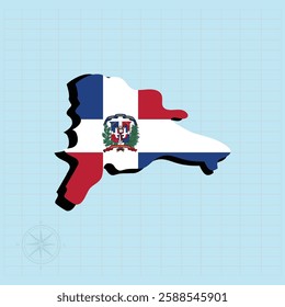 Dominicana map Design Vector illustration graphic
