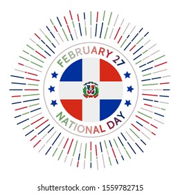 Dominicana national day badge. Independence from Spain on December 1821. Celebrated on February 27.