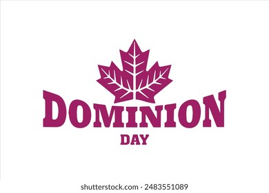 Dominion day typography letter style design