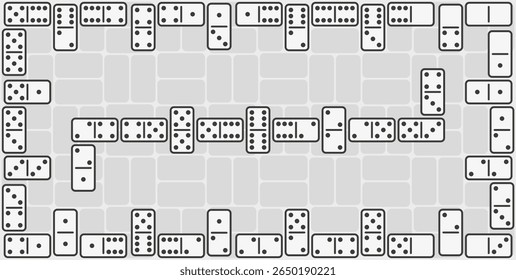 Conjunto de vetores de ilustração de plano de fundo do Domino