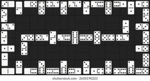 Conjunto de vetores de ilustração de plano de fundo do Domino