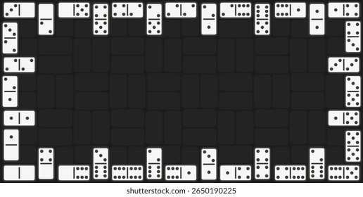 Conjunto de vetores de ilustração de plano de fundo do Domino