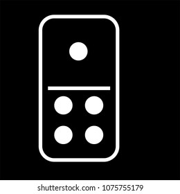 Domino black vector