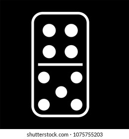 Domino black vector