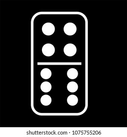 Domino black vector