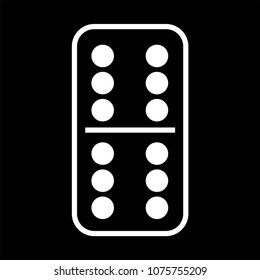 Domino black vector