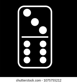 Domino black vector