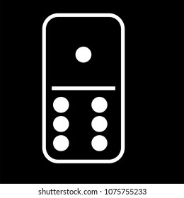 Domino black vector