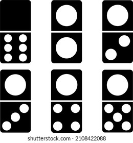 Domino black and white image which is one of the most frequently contested card games