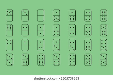 domino block outline dot lucky