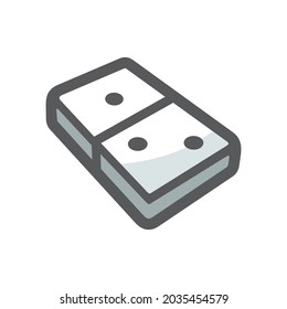 Domino board game Vector icon Cartoon illustration.