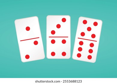 Domino card dominoes card set vector design 