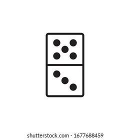 domino card icon vector symbol template