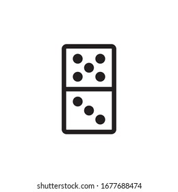 domino card icon vector symbol template