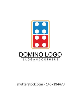 Domino card logo design illustration vector