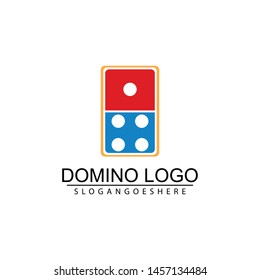 Domino card logo design illustration vector