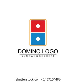 Domino card logo design illustration vector