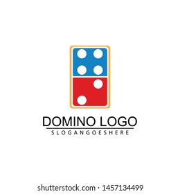 Domino card logo design illustration vector