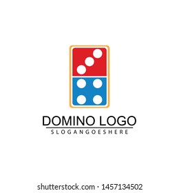 Domino card logo design illustration vector