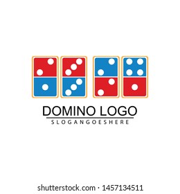 Domino card logo design illustration vector