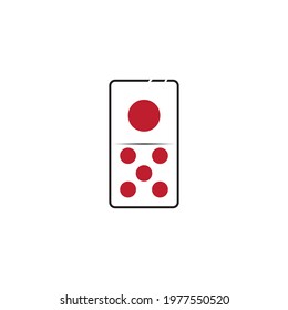  Domino card Logo Template vector icon illustration design 