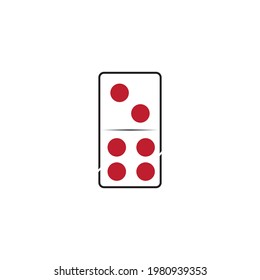  Domino card Logo Template vector icon illustration design 