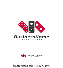Domino card logo vector template, Creative Domino logo design concepts