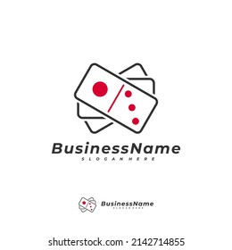 Domino card logo vector template, Creative Domino logo design concepts