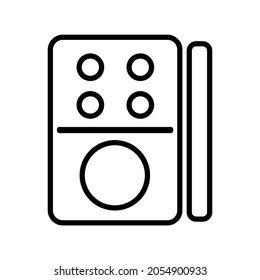 domino card simple icon - vector icon template
