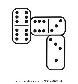 "domino" card vector, icon or symbol design