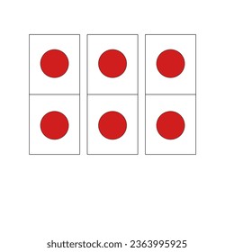 domino card vector on white background