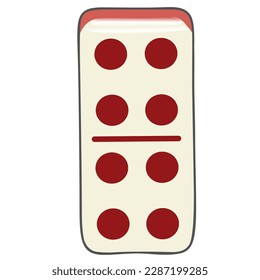 Domino cards 4-4 for all time game play