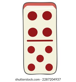 Domino cards 5-4 for all time game play
