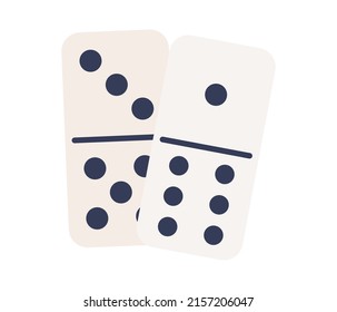 Domino dice icon. Dominoes game sign. Vector flat illustration 