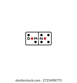 Domino dice text logo design.