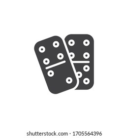 Domino Dice Vector Icon. Filled Flat Sign For Mobile Concept And Web Design. Dominoes Game Glyph Icon. Symbol, Logo Illustration. Vector Graphics