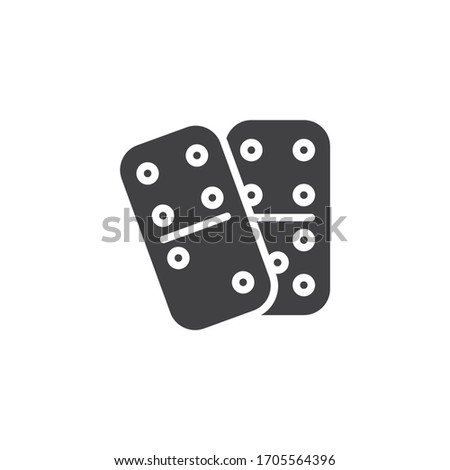 Domino dice vector icon. filled flat sign for mobile concept and web design. Dominoes game glyph icon. Symbol, logo illustration. Vector graphics
