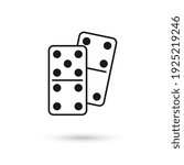 Domino dice vector icon. Flat sign for mobile concept and web design. Dominoes game icon.