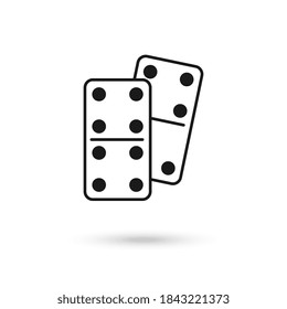 Domino dice vector icon. Flat sign for mobile concept and web design. Dominoes game icon. Symbol, logo illustration. Vector graphics