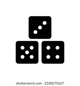 Domino dice vector icon. isolated on white background. vector illustration