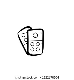domino doodle icon vector 