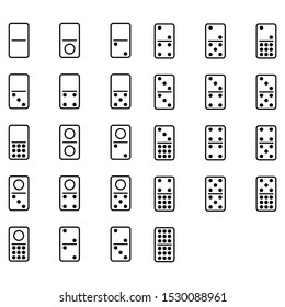 Domino Dot Icon Set Outline Style Stock Vector (Royalty Free ...