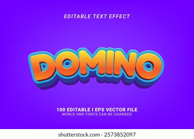 Domino Editable Text Effect Design