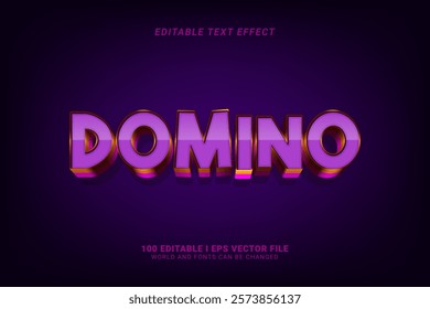 Domino Editable Text Effect Design