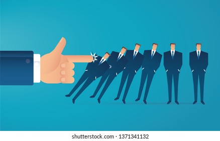 domino effect business concept vector illustration EPS10