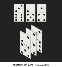 Domino effect. The domino game.