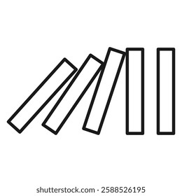 Domino effect icon Isolated flat vector in outline