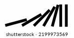 domino effect icon isolated on white background