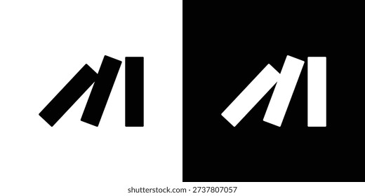 Domino effect icon Pixel perfect vector graphics. Symbol, logo illustration.