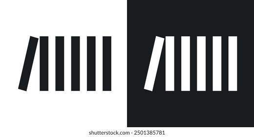 Domino effect icon in solid style